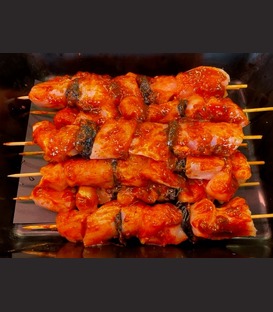 Brochette de lapin mariné