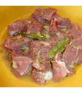 Emincé de porc mariné
