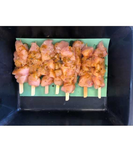 Brochette de poulet mariné