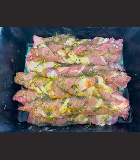 Tresse de porc mariné à l'aïl